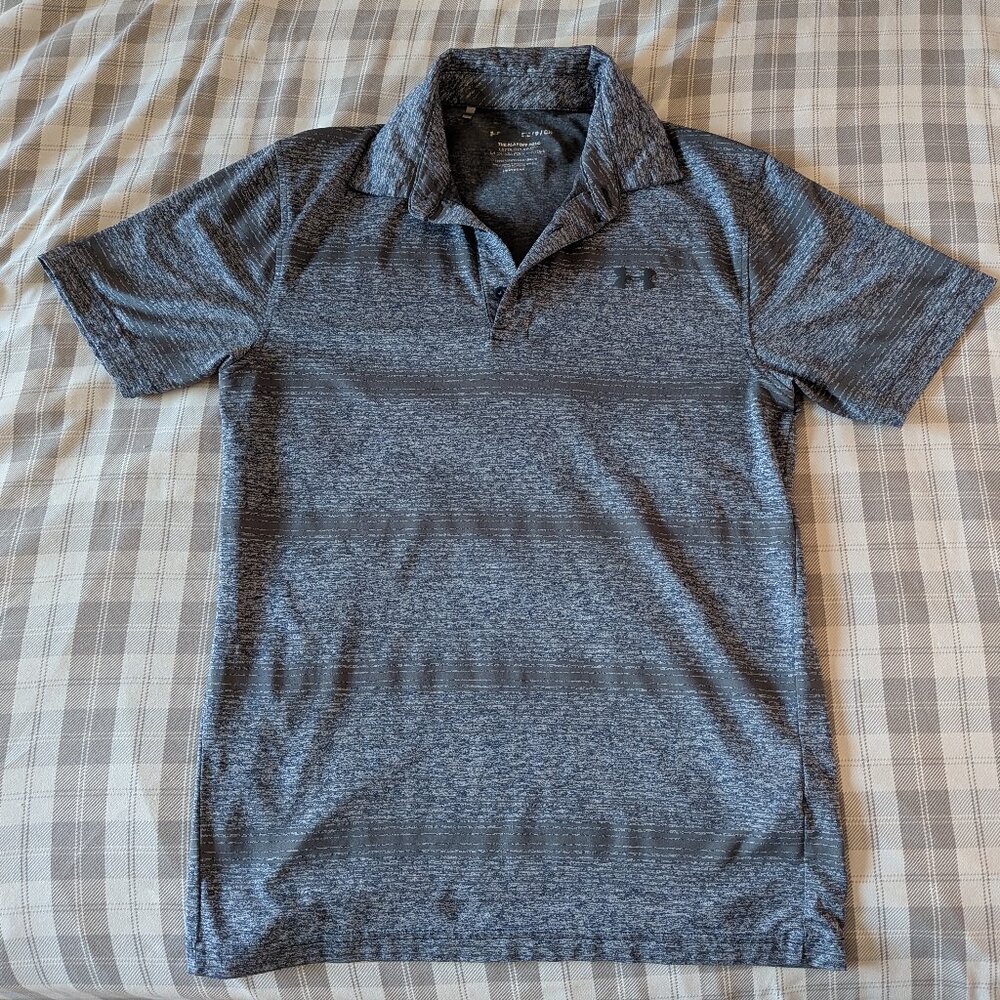 Men’s Under Amour Heathered Blue The Playoff Polo Size Small